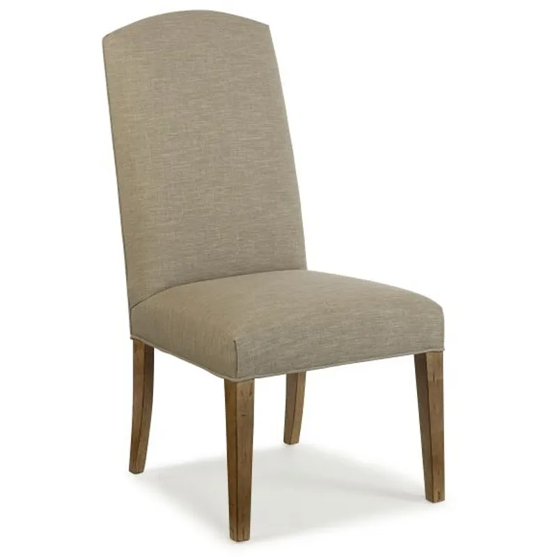 Century Chair Hollister Straight Back-Exposed Wood W/Sweep Top
