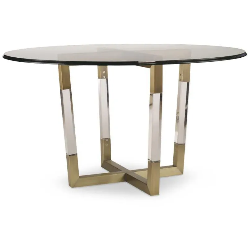 Tableaux Metal/Acrylic Dining Table Base For Glass Tops