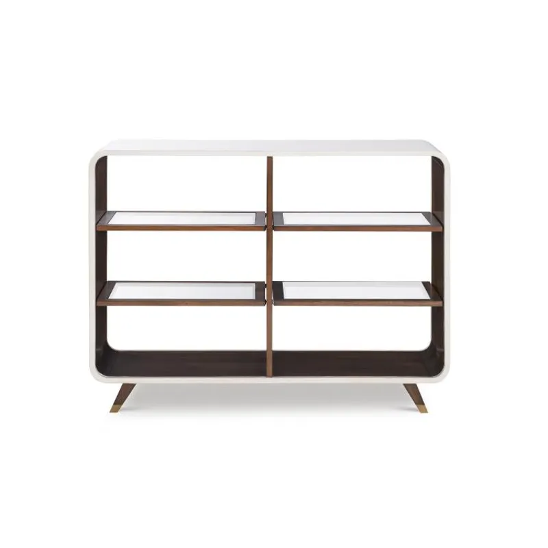 Canvas Legged Open Bookcase-ivory