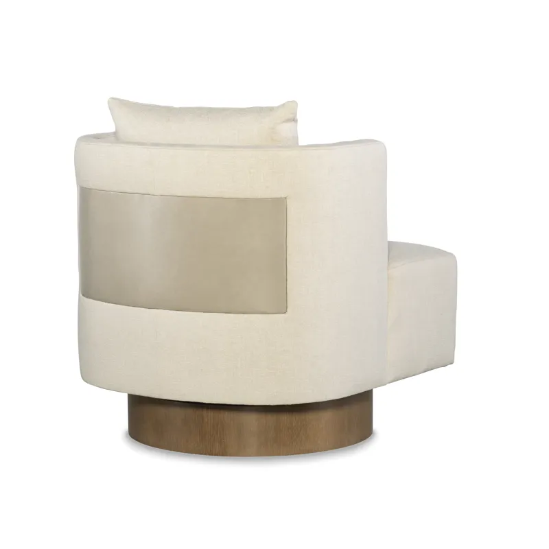 Century Chair Riposo Swivel Chair-Single Back-Oak Base