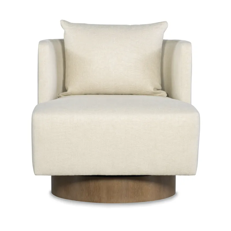 Century Chair Riposo Swivel Chair-Single Back-Oak Base
