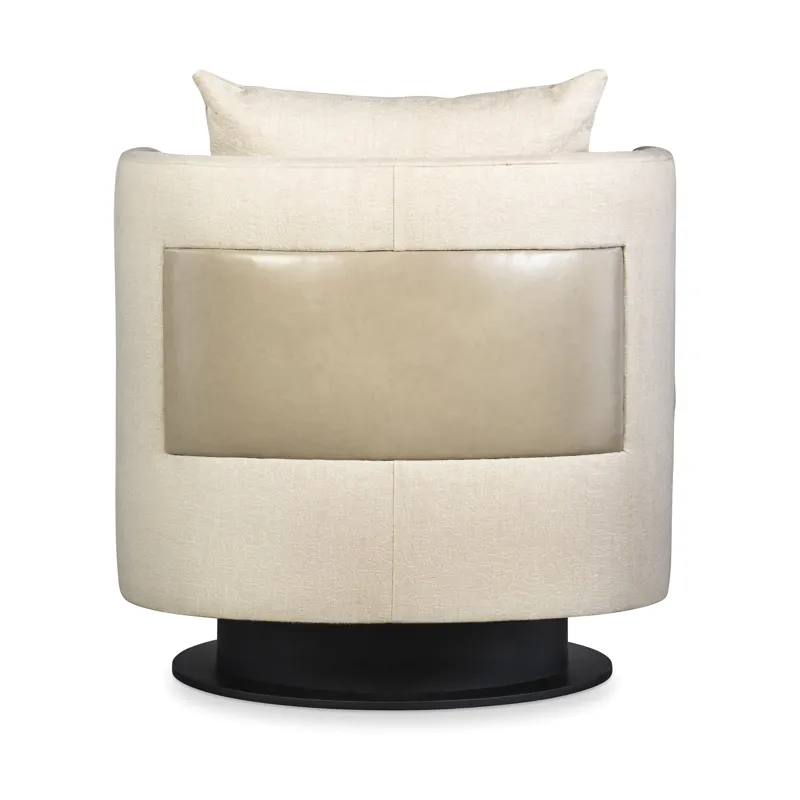 Century Chair Riposo Swivel Chair-Single Back-Metal Base