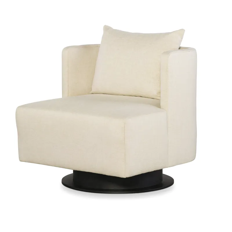 Century Chair Riposo Swivel Chair-Single Back-Metal Base