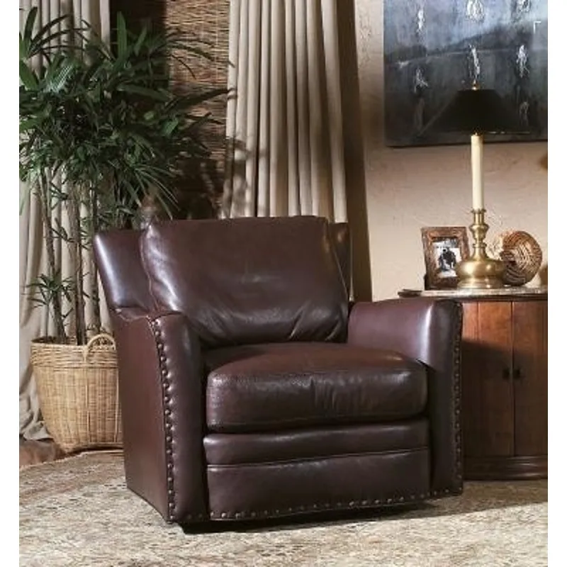 Century Leather Camden Swivel Chair (LR-17161)