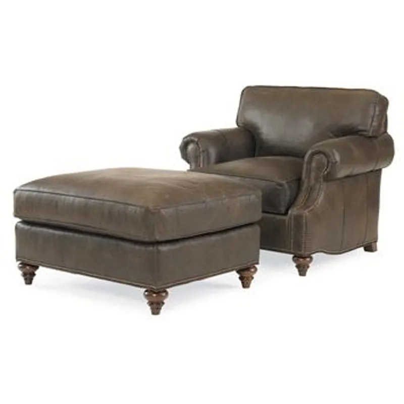 Century Leather Leatherstone Ottoman (LR-7600-12)