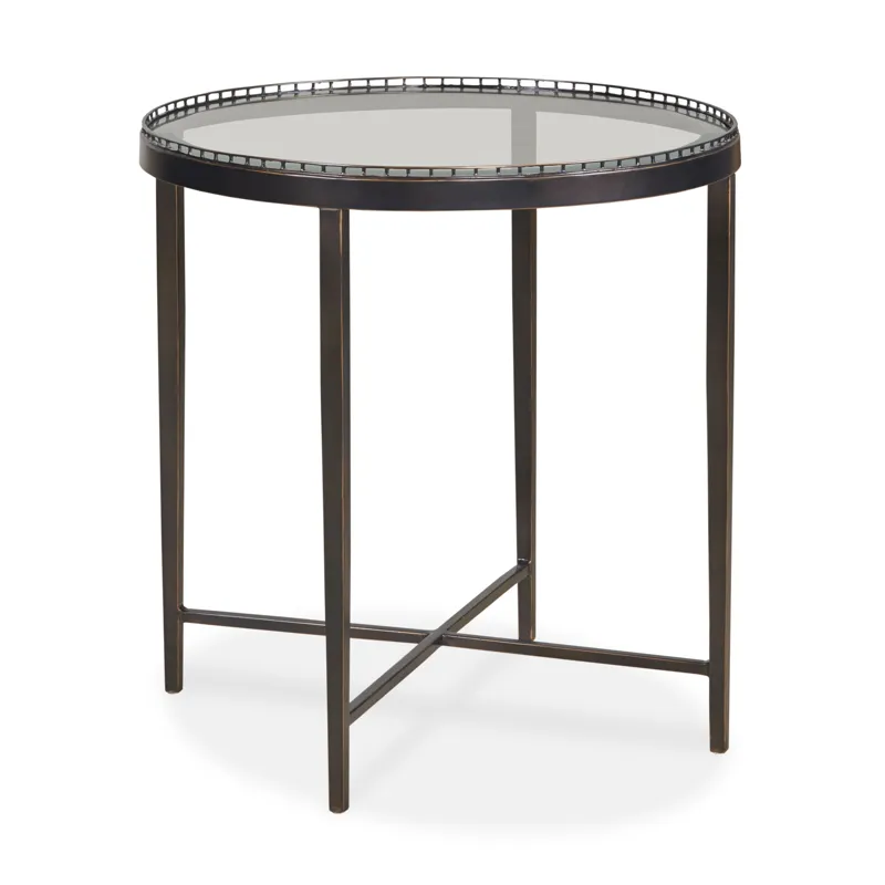 Details Occasional Logan Round Chairside Table Bronze