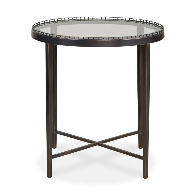 Details Occasional Logan Round Chairside Table Bronze
