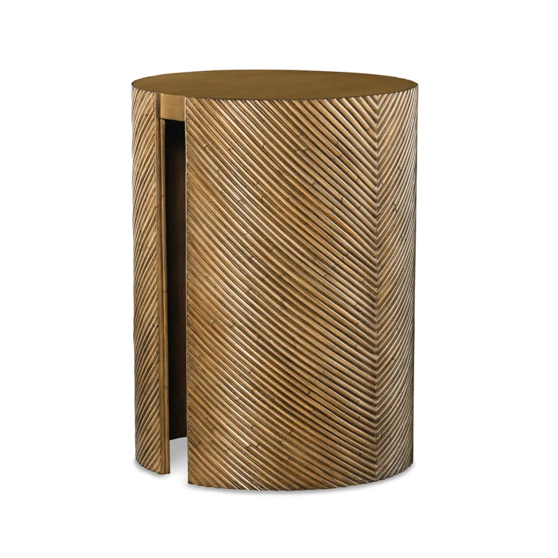 Curate Canna Accent Table Aged Rattan