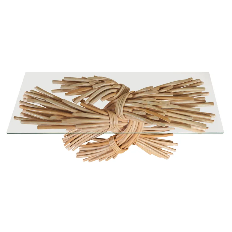 Curate Braided Knot Console Table Limewash