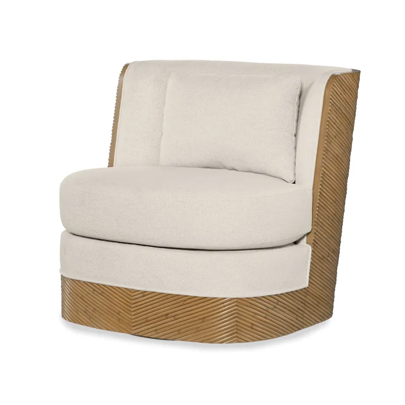 Curate Canna Swivel Lounge Chair Aged Rattan/