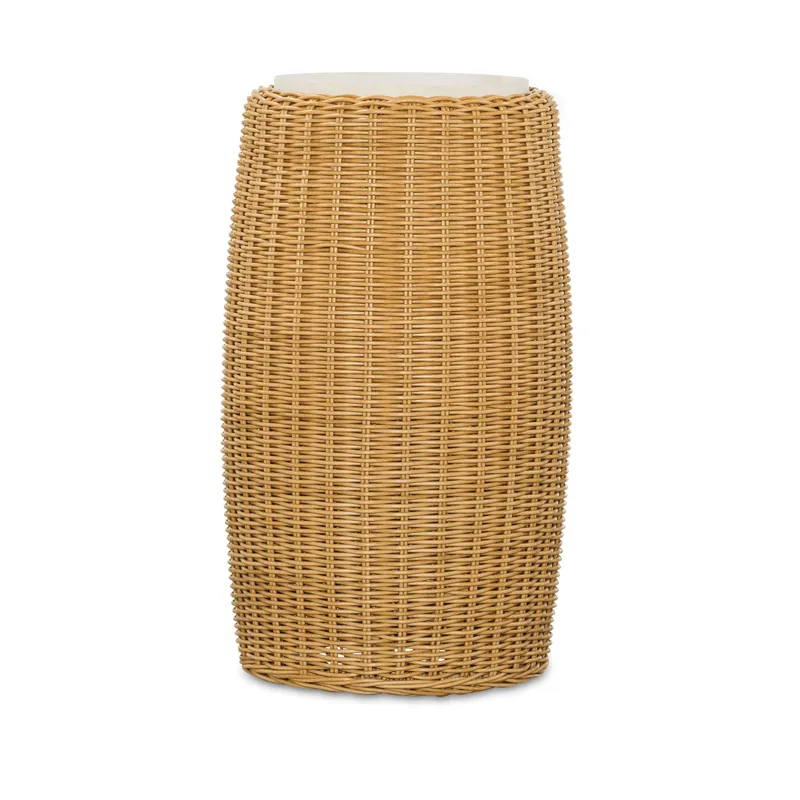 Outdoor Complements Woven Outdoor Accent Table