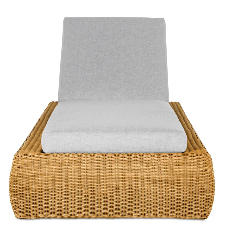 Outdoor Complements Poolside Wicker Reclining Chaise Lounge