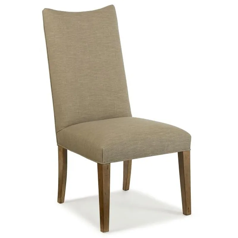 Century Chair Hollister Straight Back-Exposed Wood W/Scoop Top