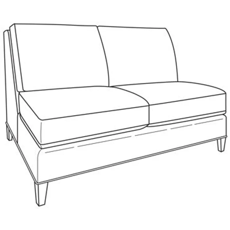 Century Studio Essentials Jordan Armless Loveseat