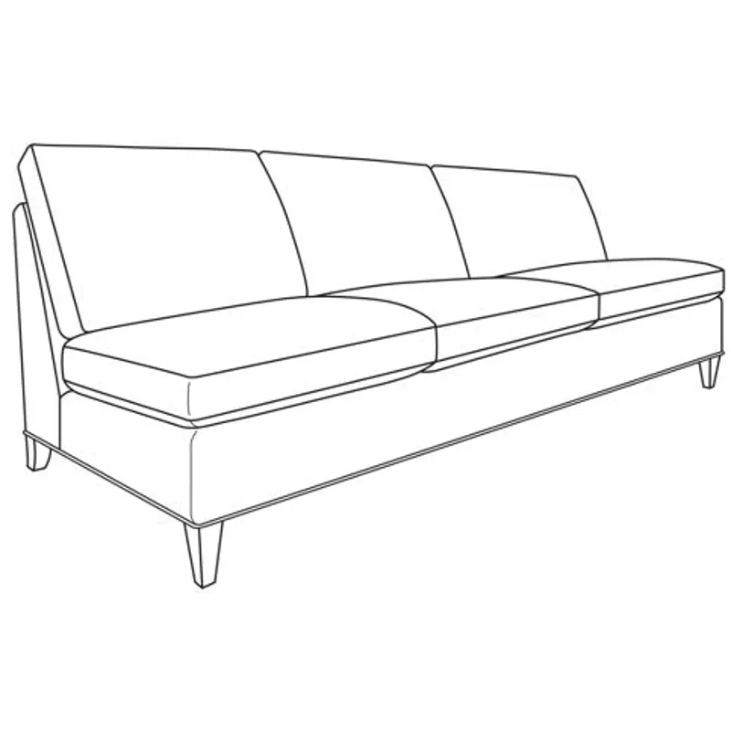 Century Studio Essentials Logan Armless Sofa