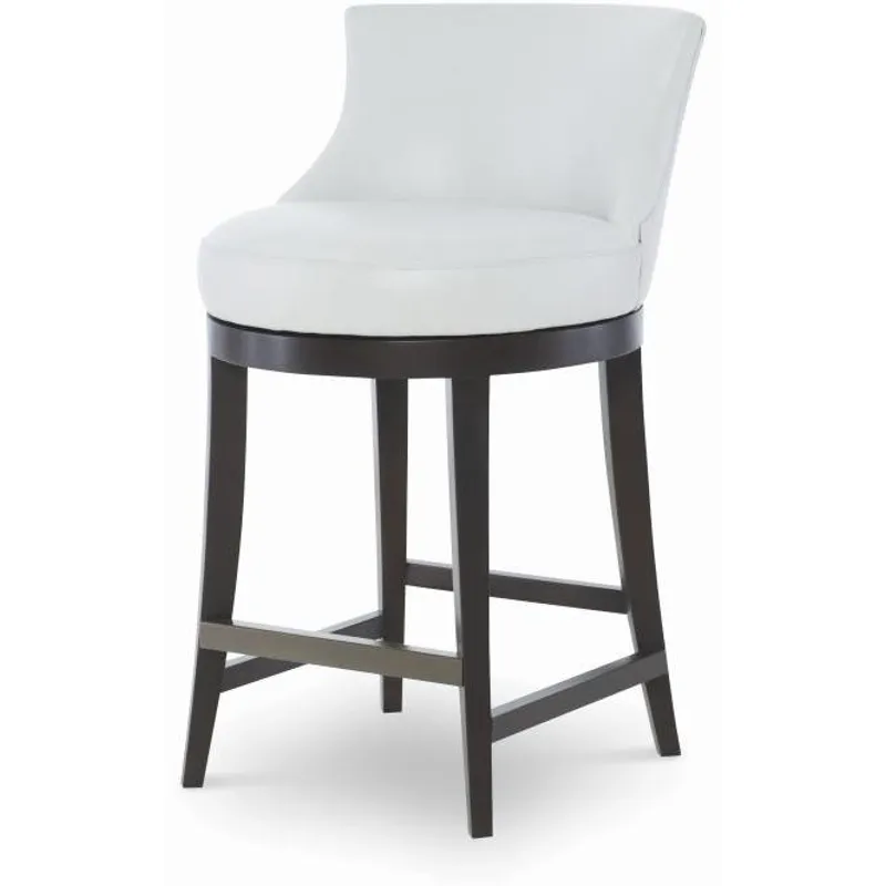 Century Trading Company Leather Swivel Counter Stool