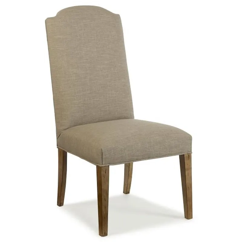 Century Chair Hollister Straight Back- Exposed Wood W/Arch Top