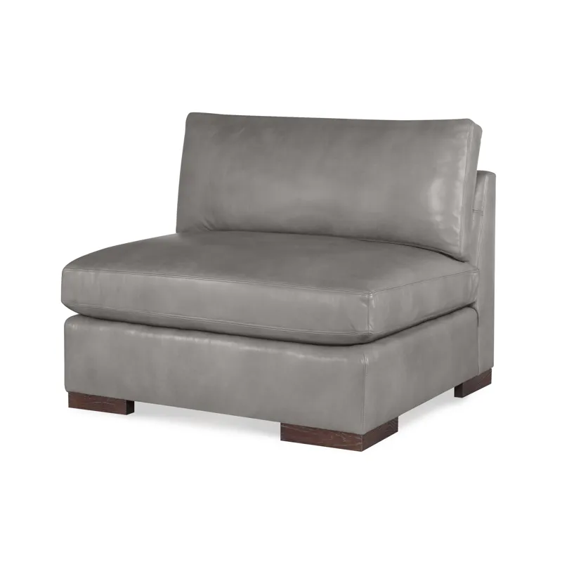 Century Leather Great Room Leather Armless Chair