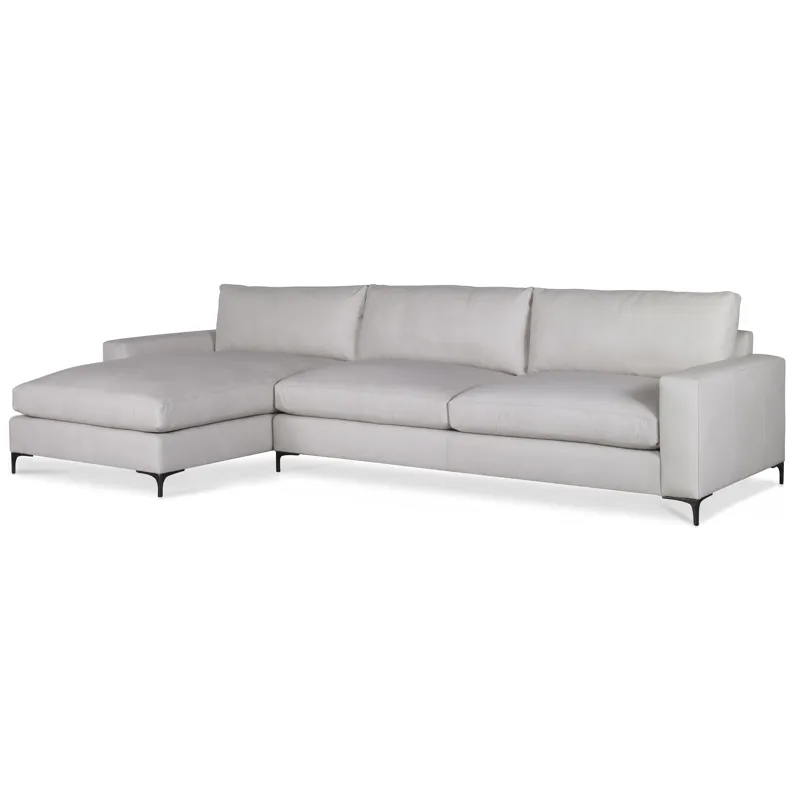 Century Leather Great Room Leather RAF Sofa