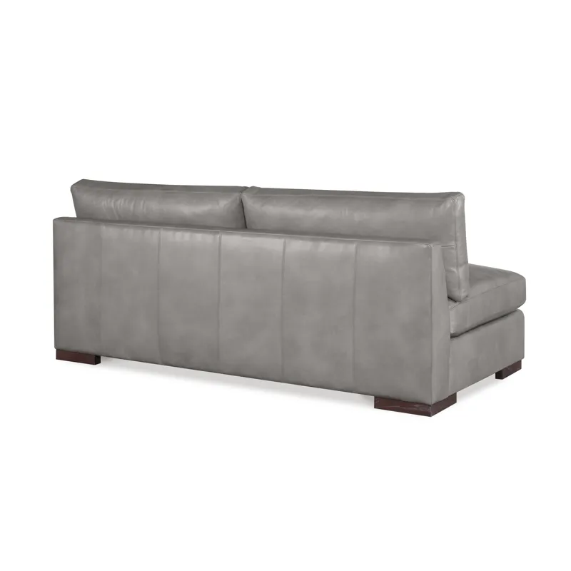 Century Leather Great Room Leather Armless Sofa