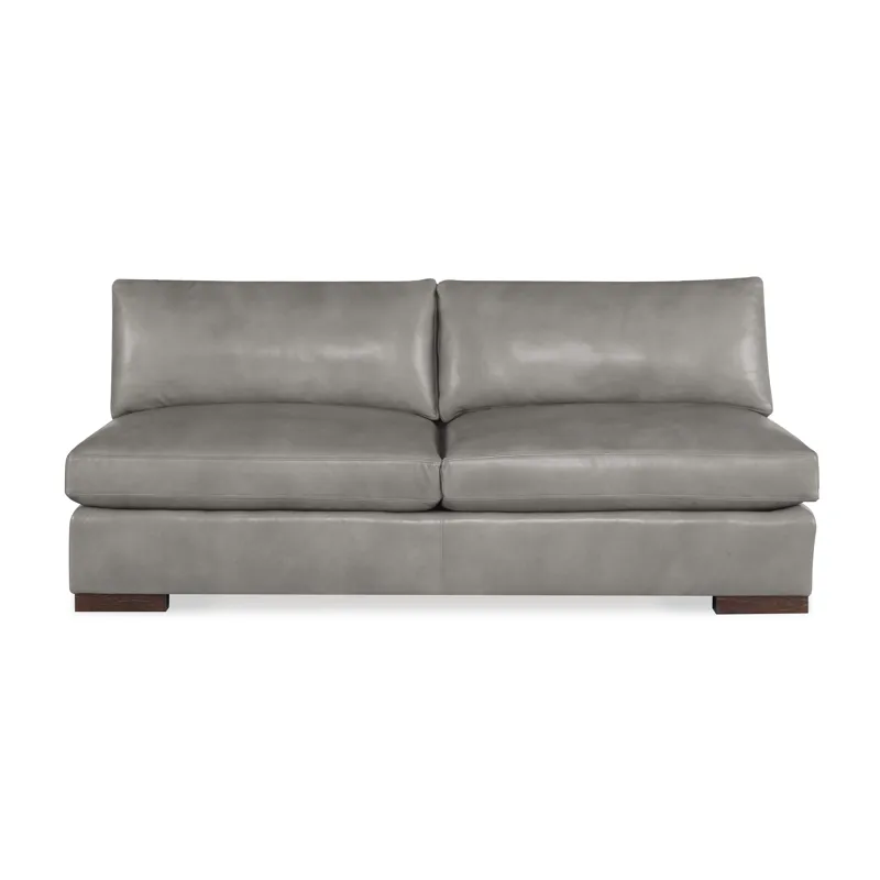 Century Leather Great Room Leather Armless Sofa
