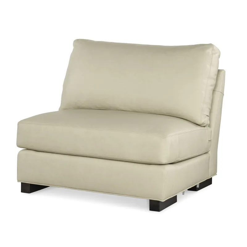 Century Leather Leatherstone Armless Chair N Half