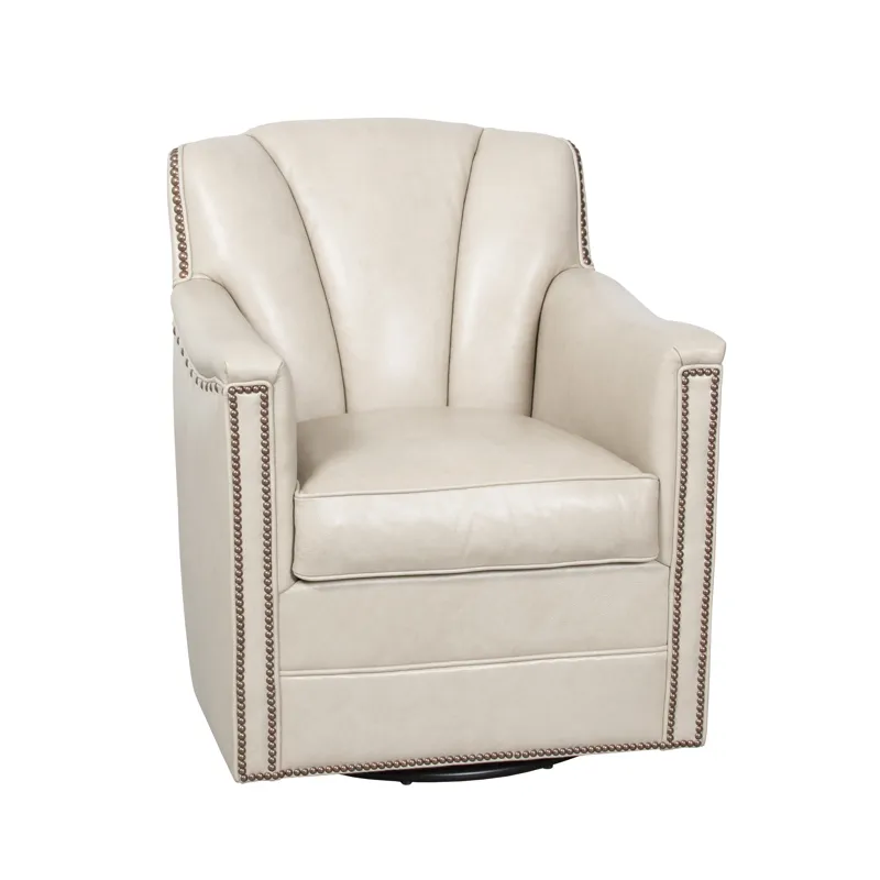 Century Leather Lombard Swivel Glider
