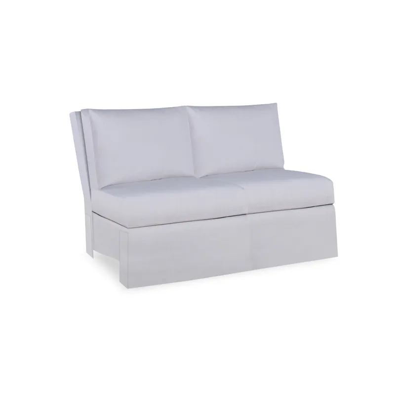Century Home Elegance Sloane Skirted Armless Love Seat