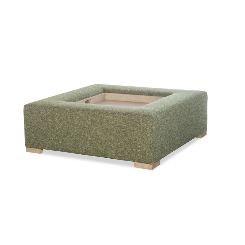 Century Home Elegance Rockford 48 Square Ottoman With Tray