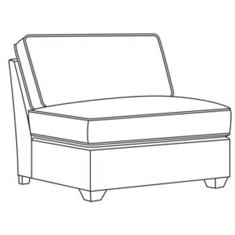 Century Home Elegance Cornerstone Armless Chair N Half