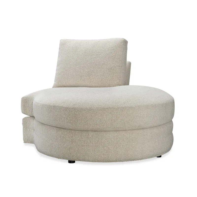 Note Shown As: Shown as RAF Armless Round Chaise