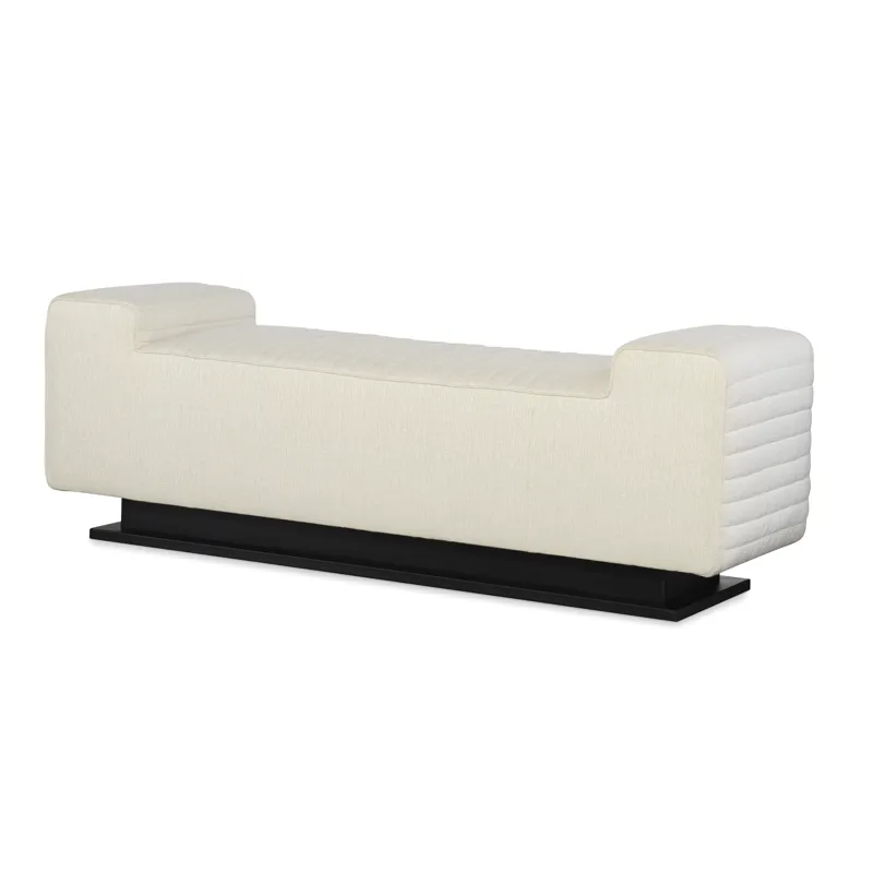 Century Home Elegance Tatami Quilted Bench Metal Base