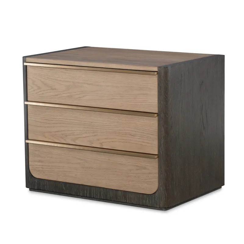 Monarch Lola Three Drawer Large Nightstand