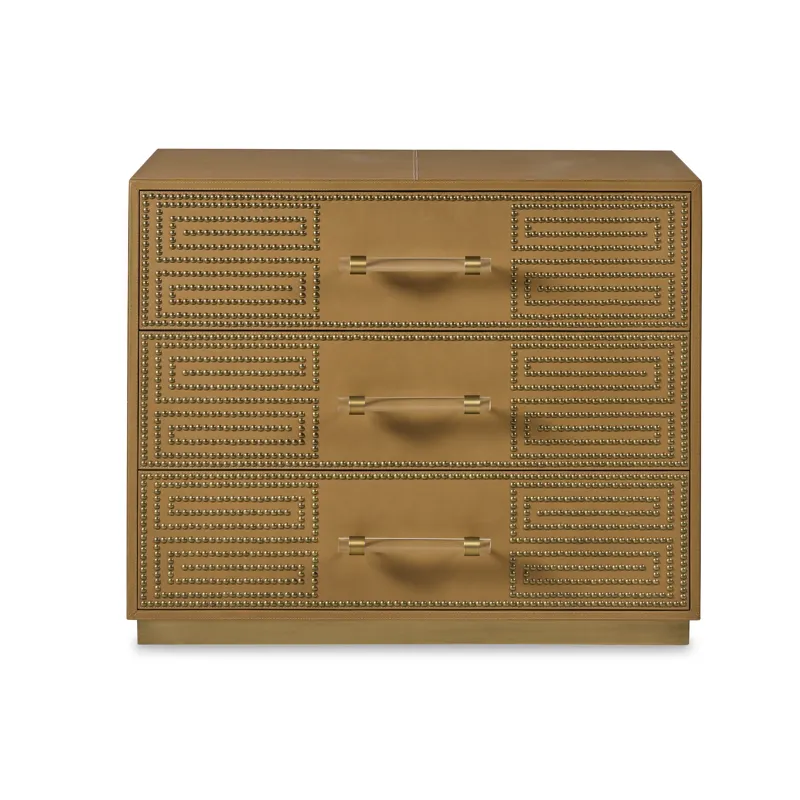 Grand Tour Furniture Greek Key Three Drawer Chest