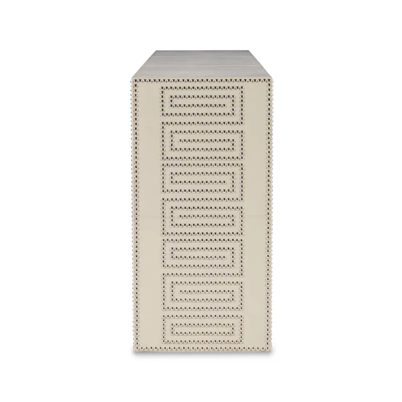 Grand Tour Furniture Greek Key Console Table Cream