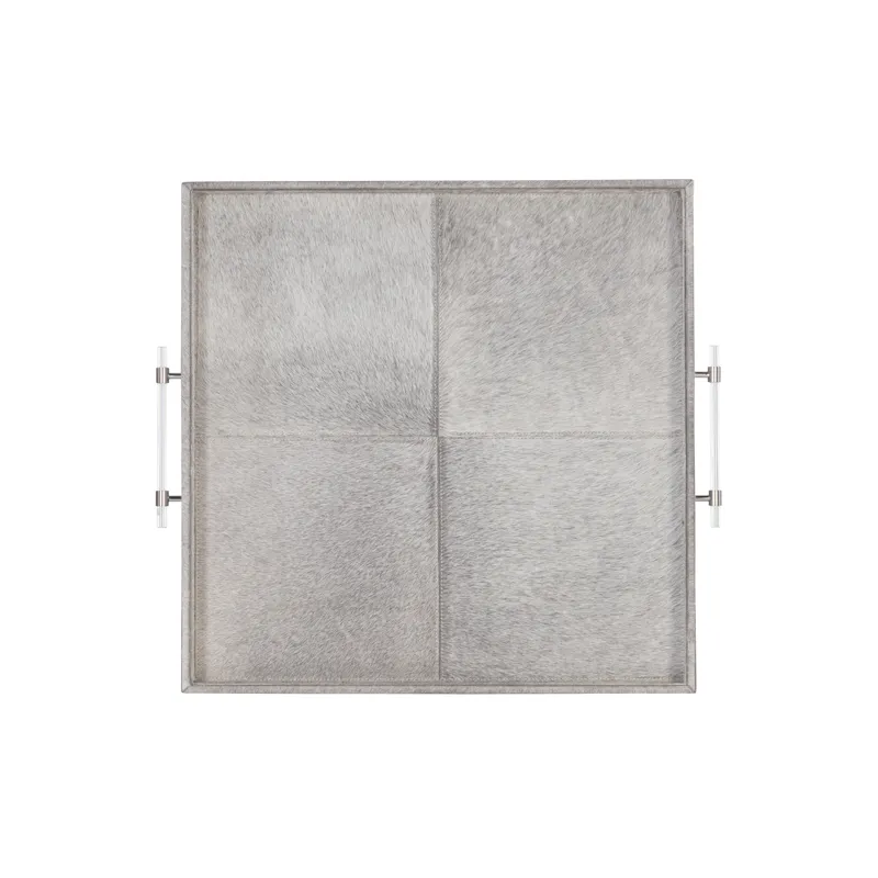 Grand Tour Furniture Sterling Large Hair-On-Hide Tray