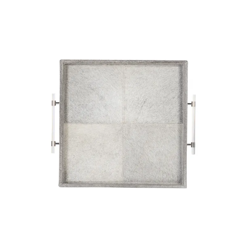 Grand Tour Furniture Sterling Small Hair-On-Hide Tray