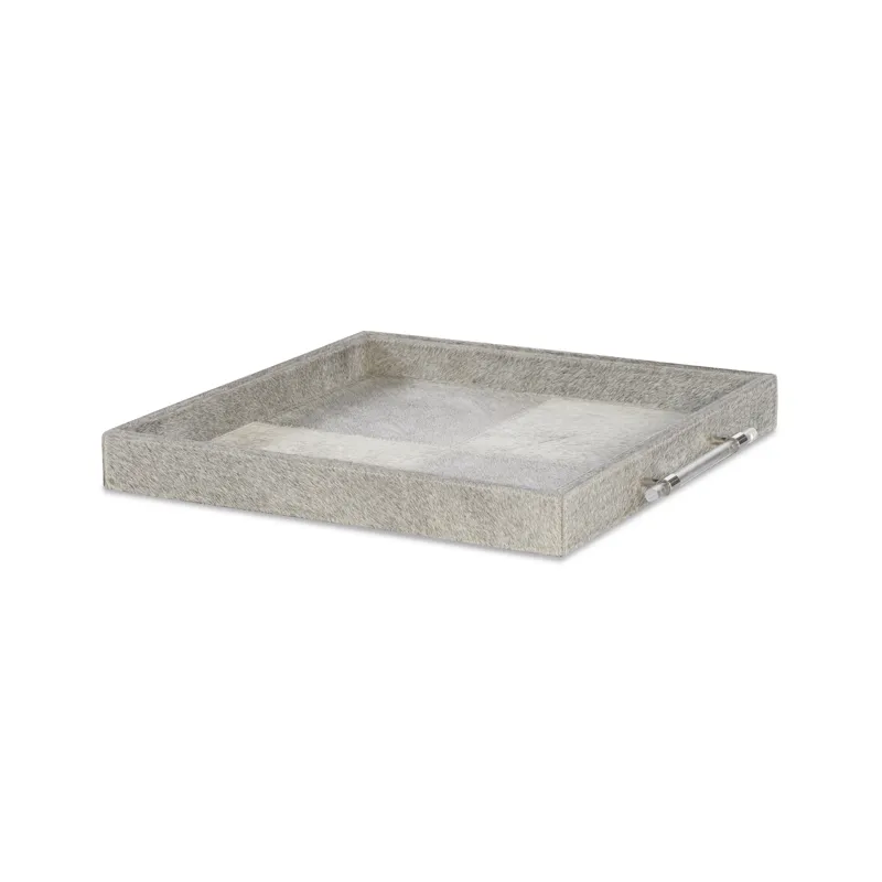 Grand Tour Furniture Sterling Small Hair-On-Hide Tray