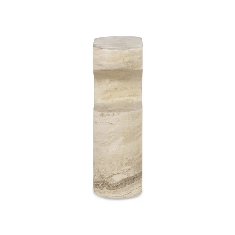 Grand Tour Furniture Bernini Accent Table Travertine