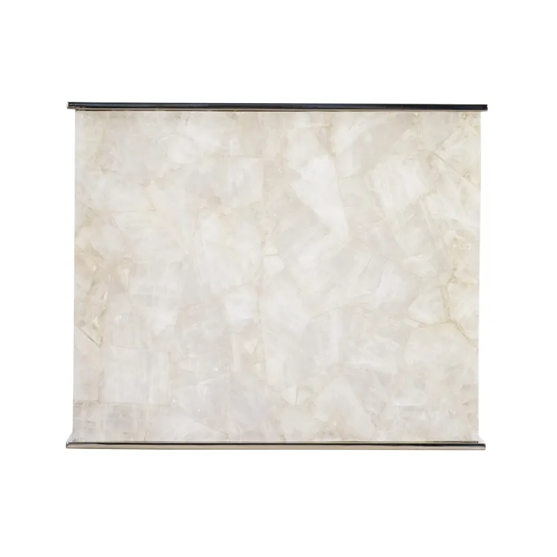 Grand Tour Furniture Samantha Glassy Quartz Lamp Table