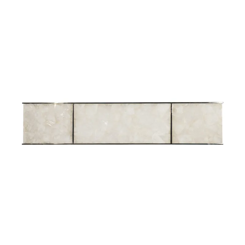 Grand Tour Furniture Samantha Glassy Quartz Console Table