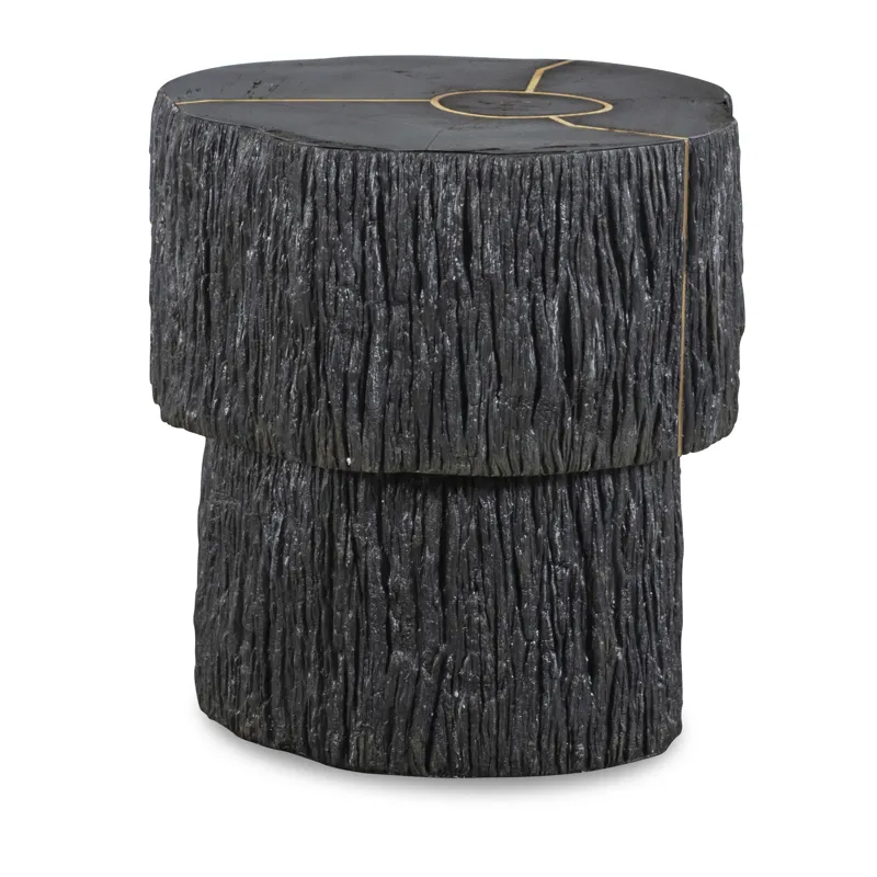 Grand Tour Furniture Elan Petrified Wood Accent Table Dark
