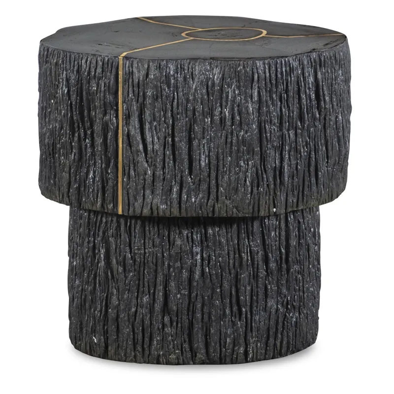 Grand Tour Furniture Elan Petrified Wood Accent Table Dark