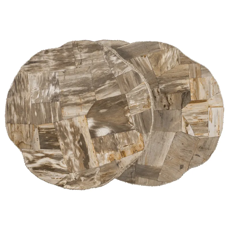 Grand Tour Furniture Elan Petrified Wood Stack Cocktail Light