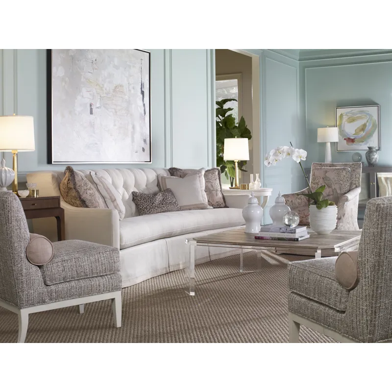 Century Signature Carrington Skirted Swivel Chair