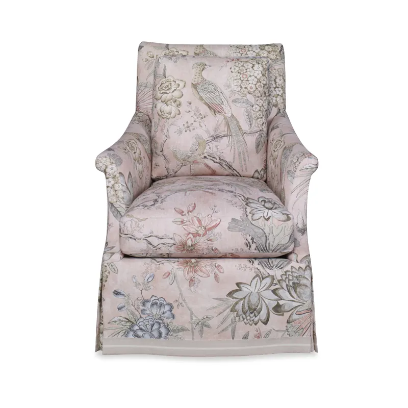 Century Signature Carrington Skirted Swivel Chair