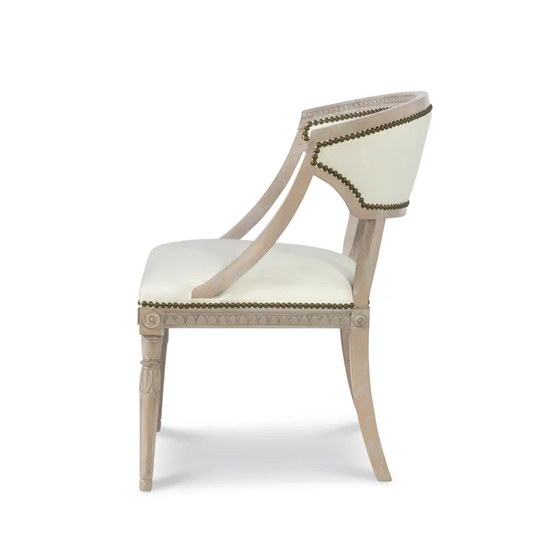 Tara Shaw Upholstery Victoria Accent Chair-Swedish Faint Grey