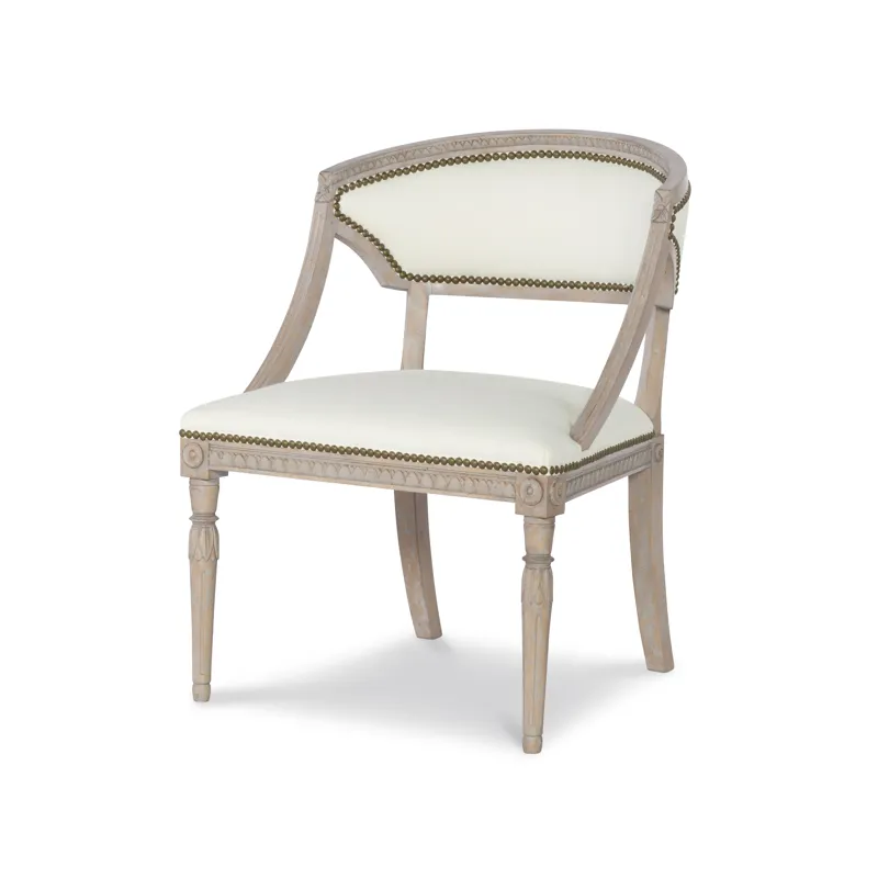 Tara Shaw Upholstery Victoria Accent Chair-Swedish Faint Grey