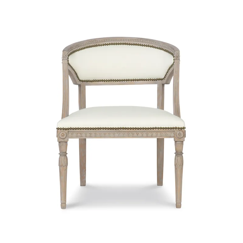 Tara Shaw Upholstery Victoria Accent Chair-Swedish Faint Grey