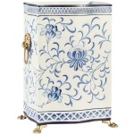 45-0048 Blue/white Wastebskt
